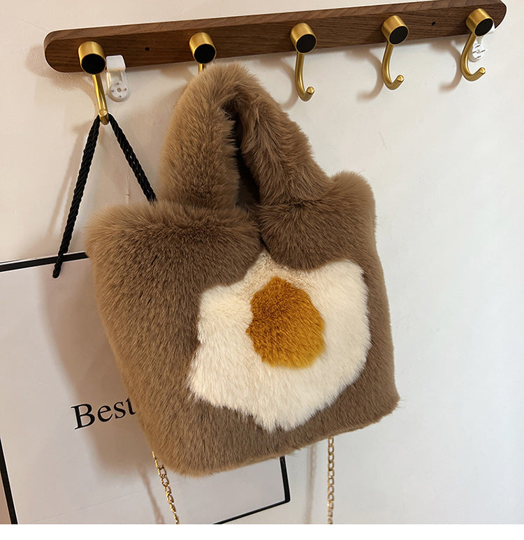 Women's Fashion Simple Omelette Flower Messenger Bag