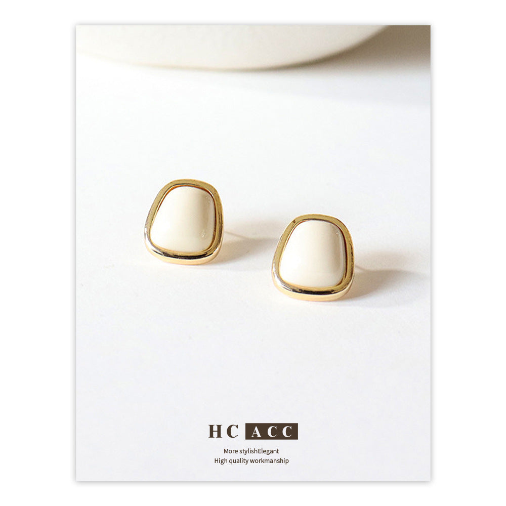 Earrings Drop Oil Sterling Silver Needle Earrings Simple High-grade Fresh