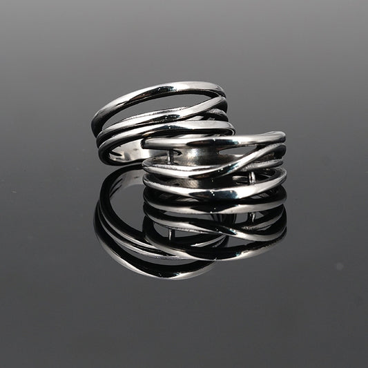 Anillo de dedo índice de moda con personalidad masculina y femenina