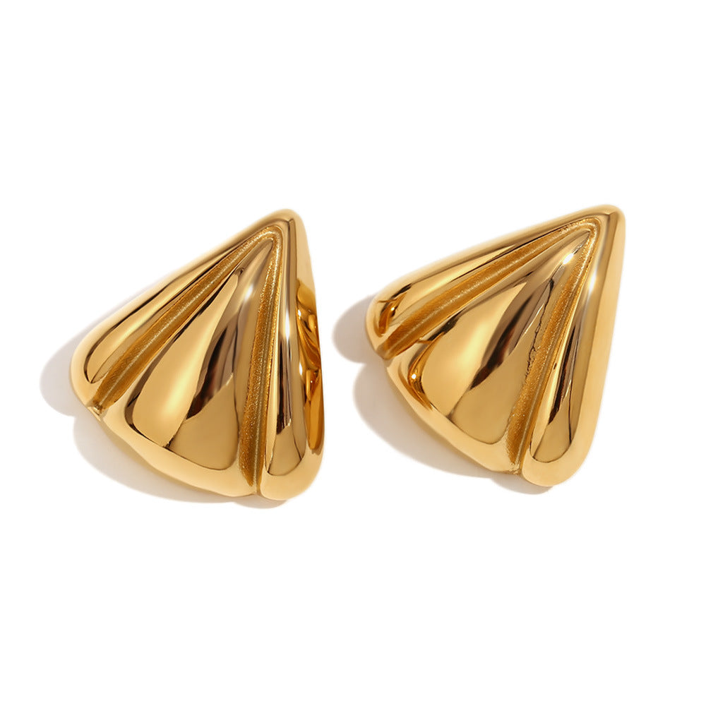 Boucles d'oreilles de tempérament de niche à motif géométrique pour femmes