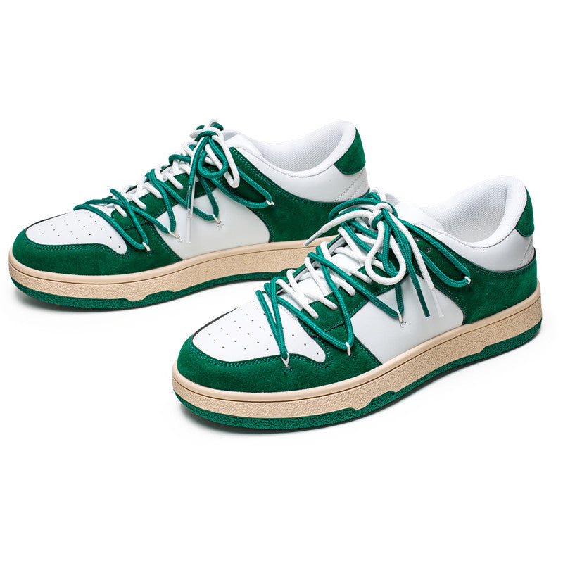 Zapatilla de deporte elegante con cordones y caña baja para hombre