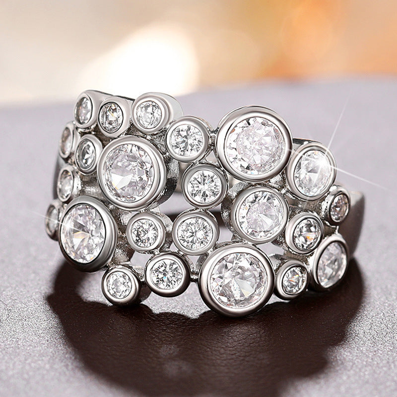 Irregular Starry Female Ring Fashion