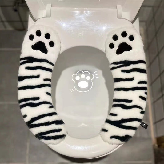 Coussin de siège de toilette épais, mignon, dessin animé, haut de gamme, adhésif étanche, piège de toilette, Style Ins d'hiver