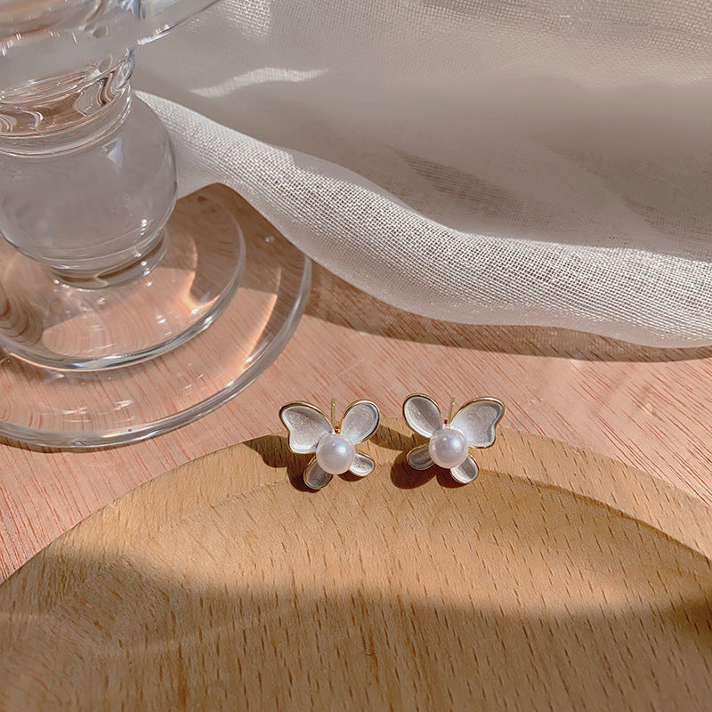 Petites boucles d'oreilles coréennes exquises, style froid