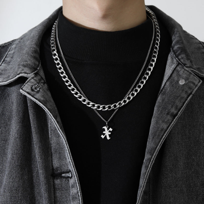 Ins Style Letter Necklace Titanium Steel