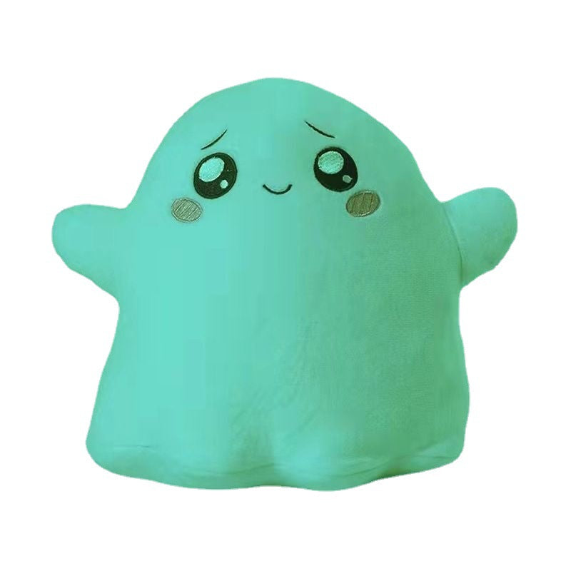 Jouets en peluche de poupée fantôme lumineux chat nuage blanc