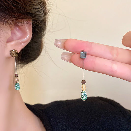 Niche Natural Stone Imitated Earrings For Women