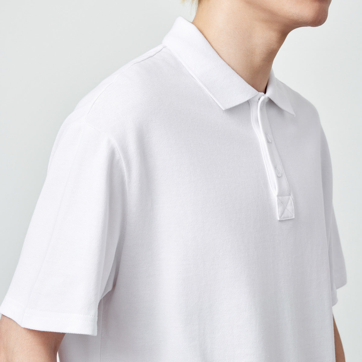 240g Pearl Cotton Short-sleeved Polo Shirt Simple Solid Color