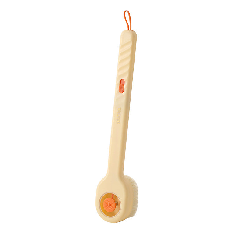 Dos de brosse de bain à long manche en fourrure douce