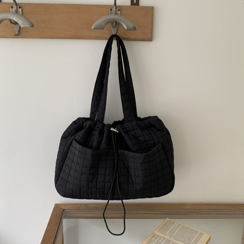 Totes de gran capacidad Nylon Cuadros rombos para mujer