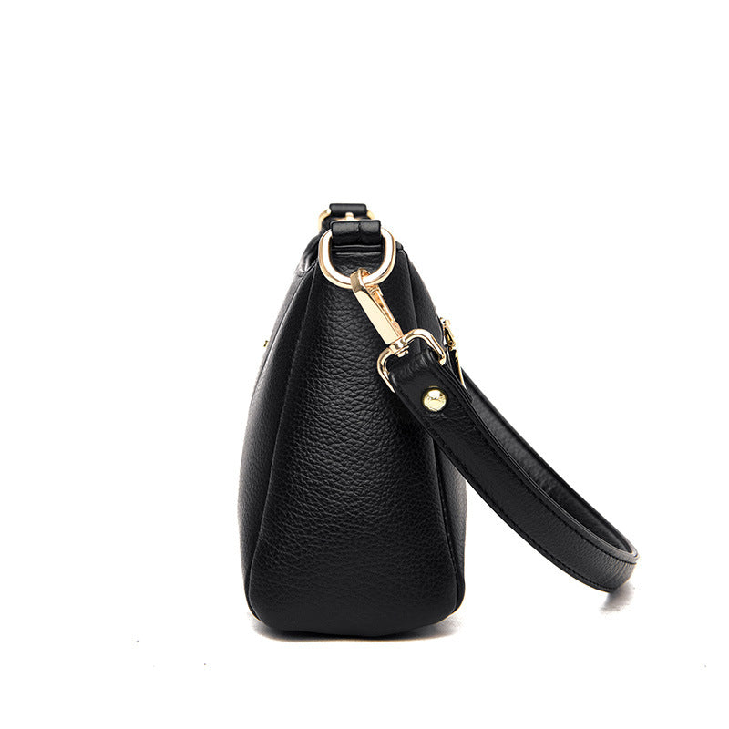 Sac à bandoulière en cuir souple Texture Fashion Lady