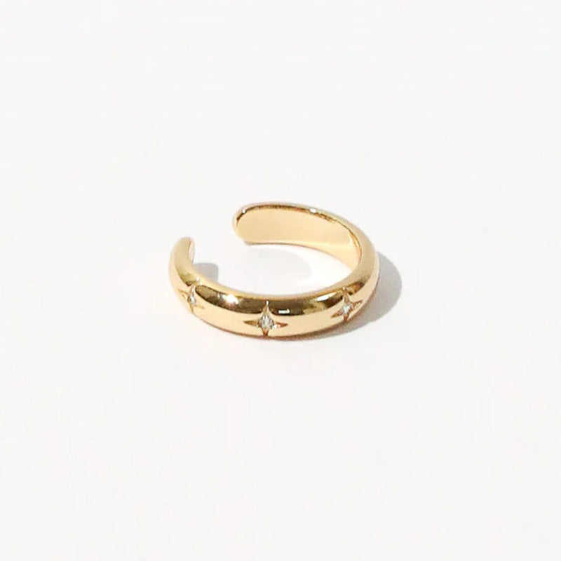 Entry Lux Design d'intérêt spécial Vent froid XINGX Clip d'oreille en cuivre or 18 carats