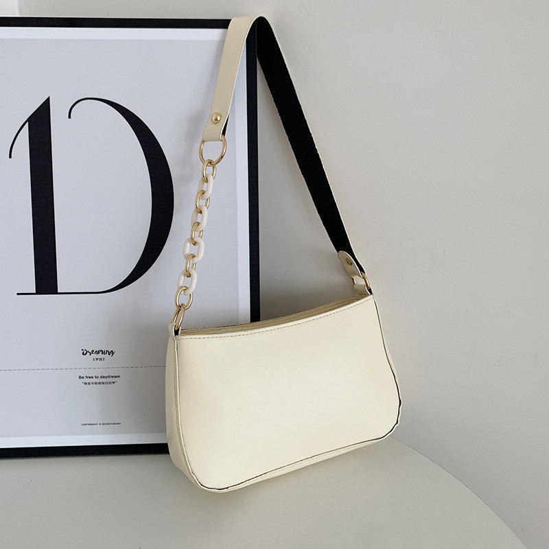 Sac à bandoulière simple avec chaîne et texture de célébrité sur Internet