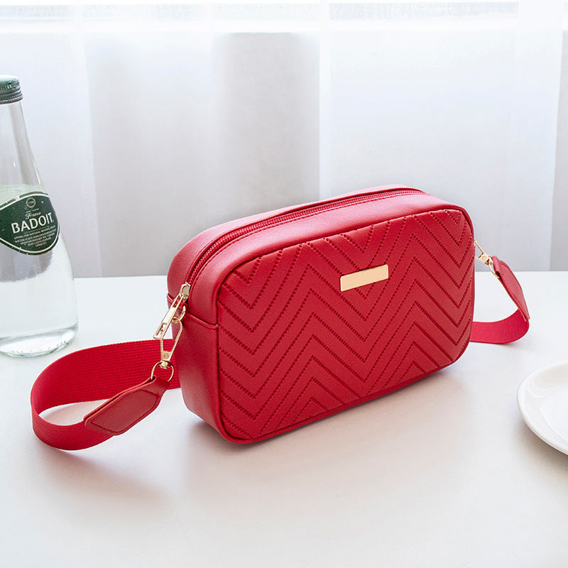 Sac à bandoulière décontracté à motif ondulé pour femmes