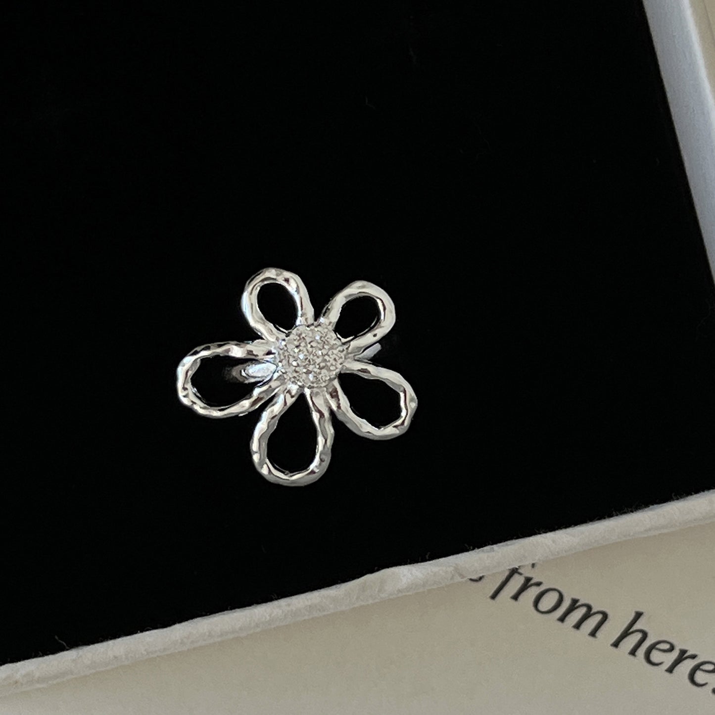 Bague Fleur Creuse Femelle Irrégulier