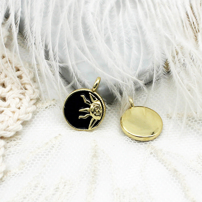 Microincrustaciones Love Sun Palm colgante pieza colgante collar pendientes Material Diy