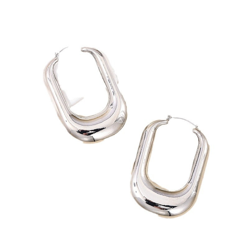 Boucles d'oreilles Vintage créatives en forme de U, irrégulières, exagérées, capricieuses