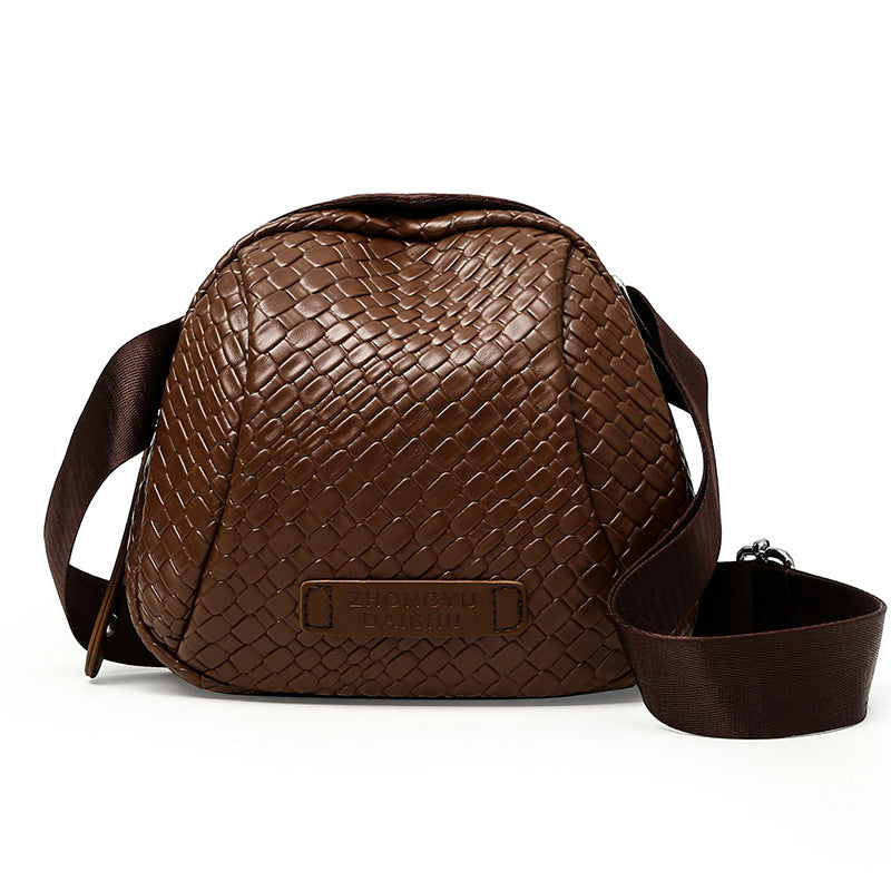 Sac messager à bandoulière en PU tissé