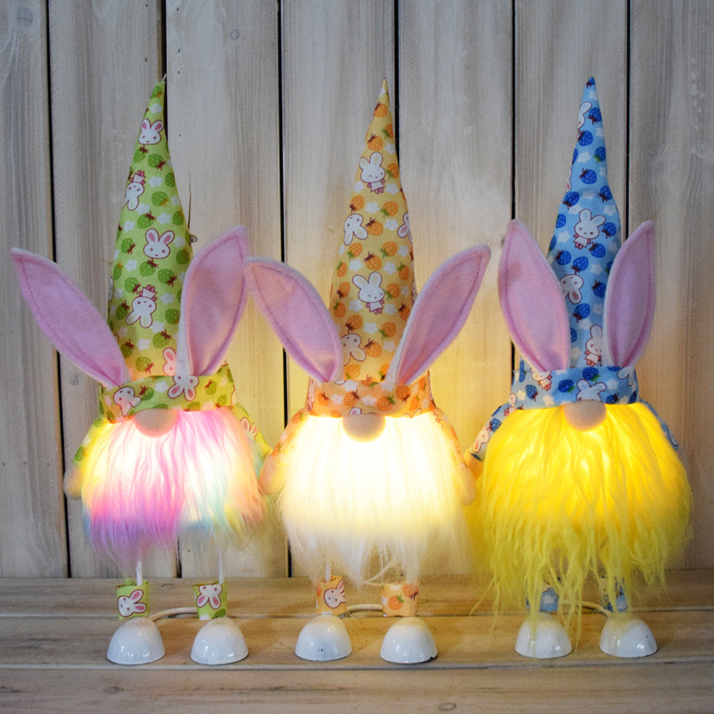 Décorations de poupée bébé sans visage avec lumières de Pâques