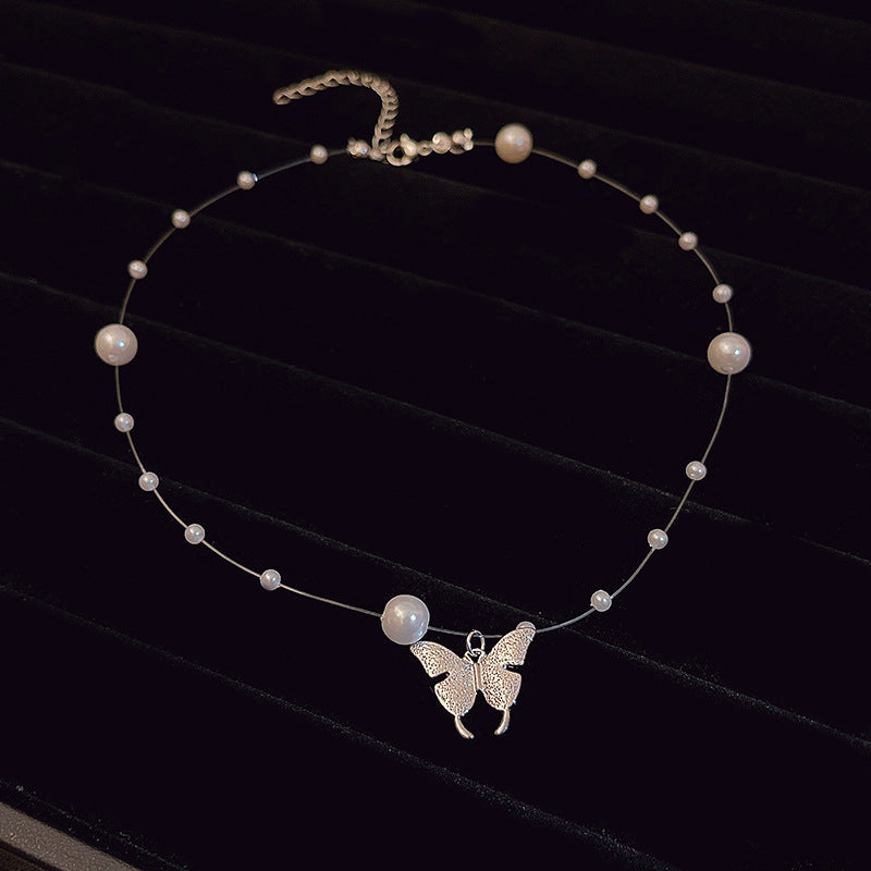 Collier de perles d'amour à coutures assorties pour femmes