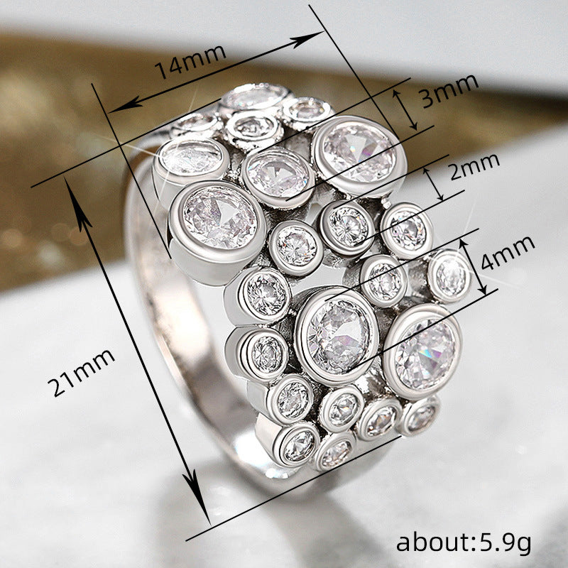 Irregular Starry Female Ring Fashion