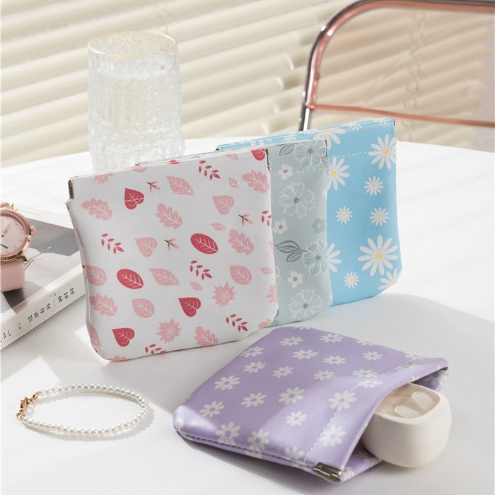 Ins Mini sac à cosmétiques en cuir portable super populaire