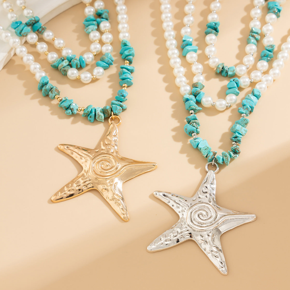 Exaggerated Starfish Large Pendant Women's Necklace