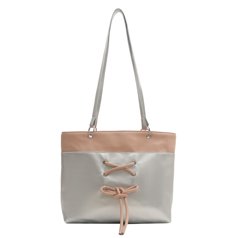 Ins One-shoulder Underarm Tote Bag For Work Texture Large Capacity