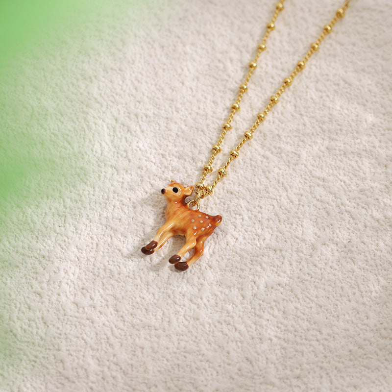 Fashion Personalized Forest Deer Necklace