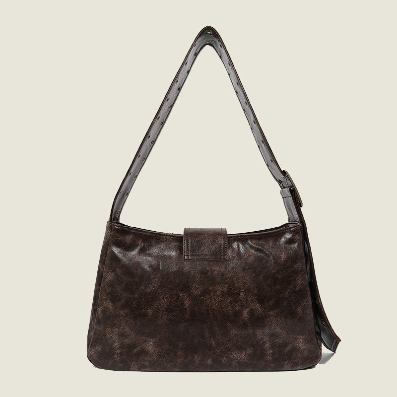 Bandoulière en métal lourd Punk loisirs grande capacité ceinture décoration grand sac