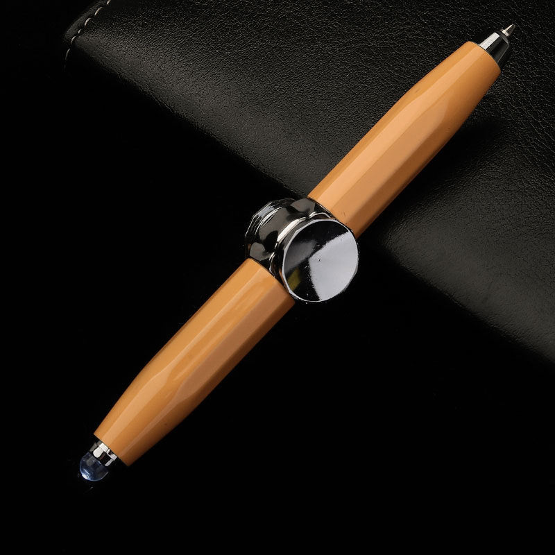 Stylo à bille en métal gyroscopique à décompression rotative, stylo LED multifonction créatif, à la mode, fournitures scolaires et de bureau, stylos d'écriture