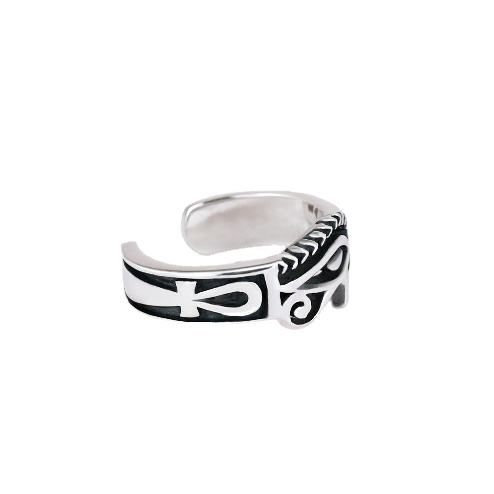 Anillo de hombre Dios Trendy Hombre Plata Individual Personalizado