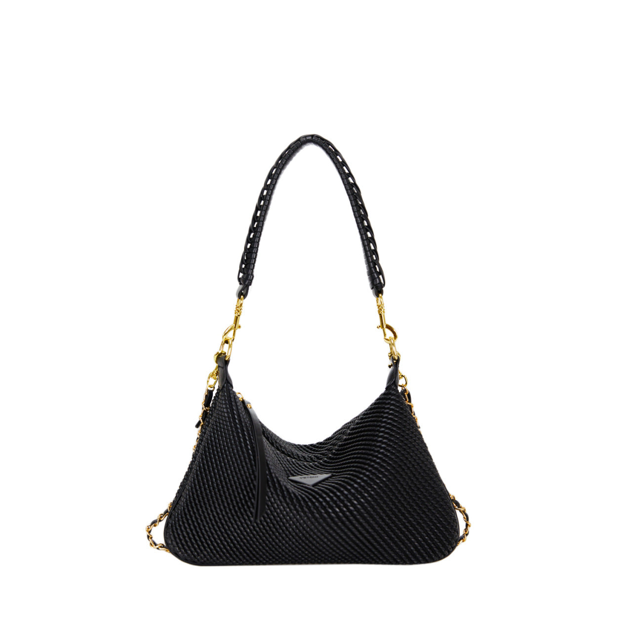 Sac à bandoulière à une épaule en cuir tissé créatif