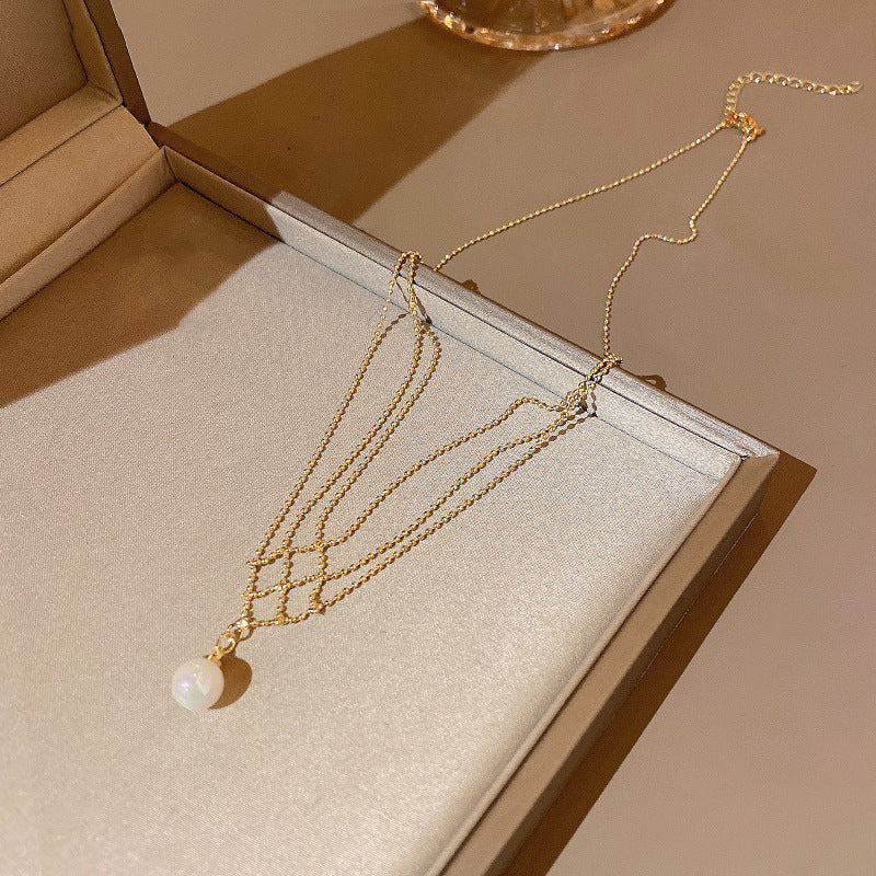 Collier de perles d'amour à coutures assorties pour femmes
