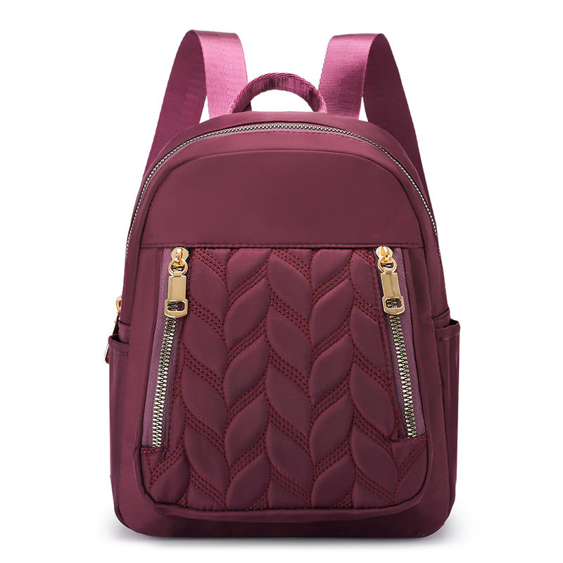 Mode femmes sac à dos Simple losange tendance couleur unie