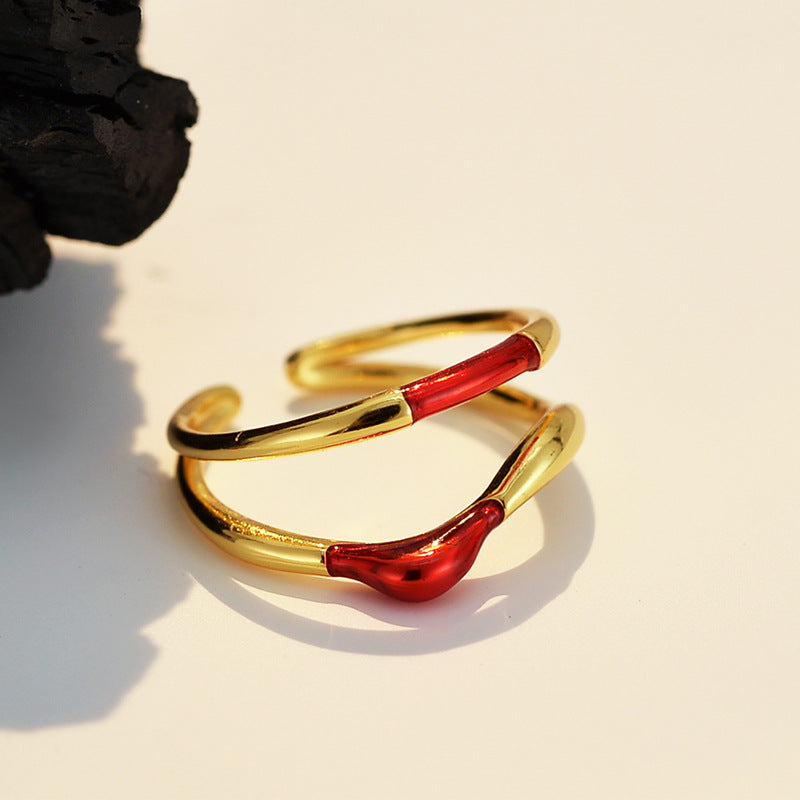 Bague de conception de niche simple pour femmes