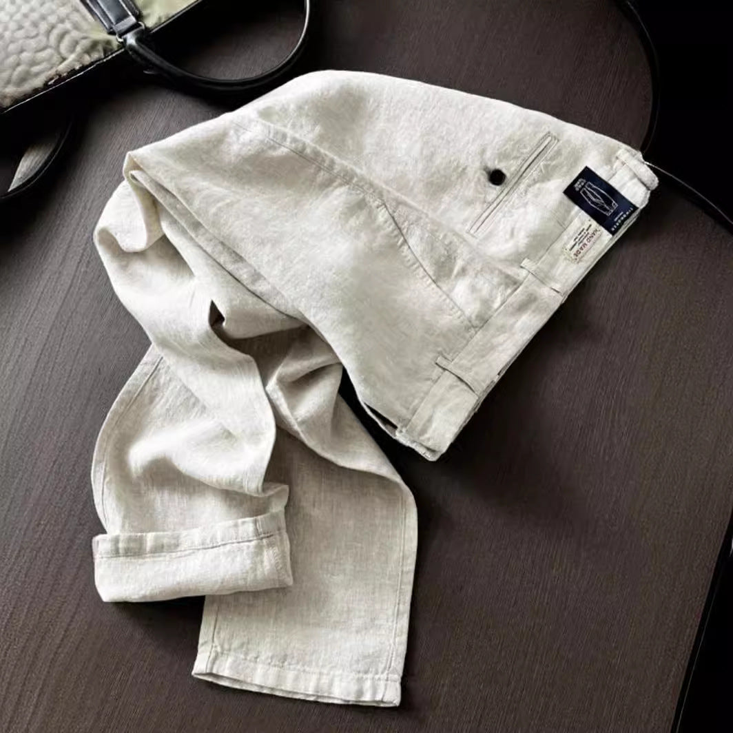 Men's Linen Straight Casual Pants
