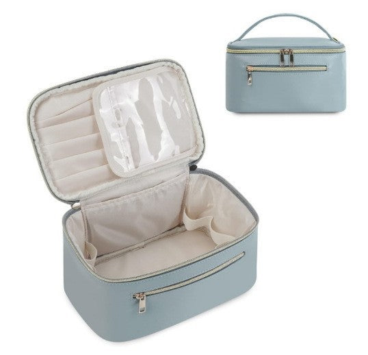 Sac à cosmétiques en cuir PU pour femmes, Portable, grande capacité, multifonctionnel, étanche