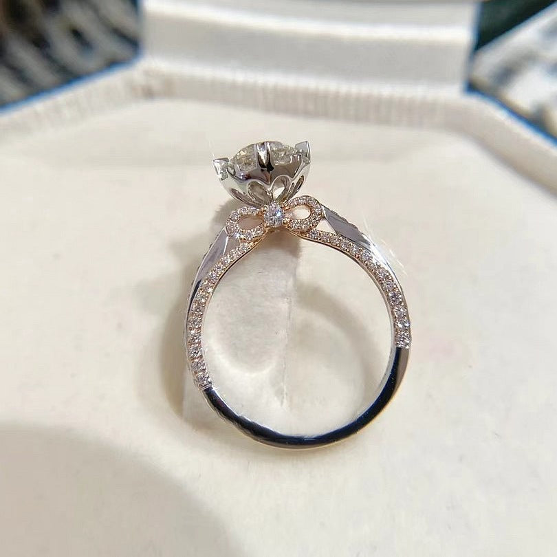 Bague avec nœud en ruban en argent sterling