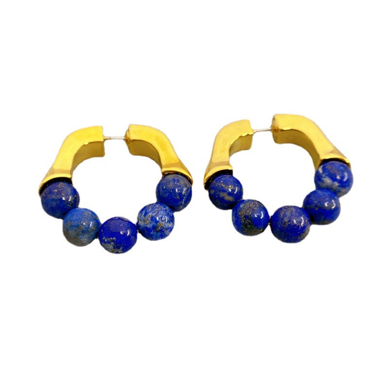 Boucles d'oreilles de mode personnalisées à aiguille en argent sterling pour femme
