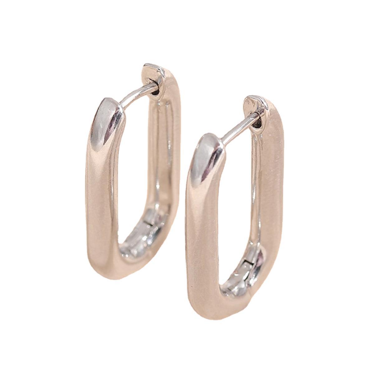 Simple Rectangular Copper-plated Gold Ear Clip