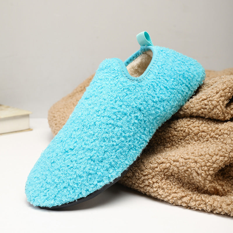 Winter Plain Home Indoor Cotton Slippers Confinement Soft Bottom