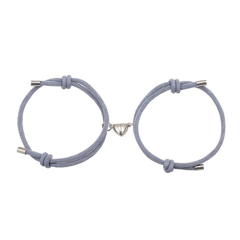 Bracelet de couple d'aspiration d'aimant d'amour en alliage