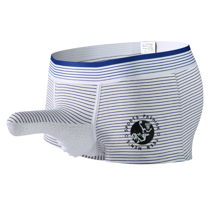 Fashion Striped Bullet Separation Boxer Shorts Men