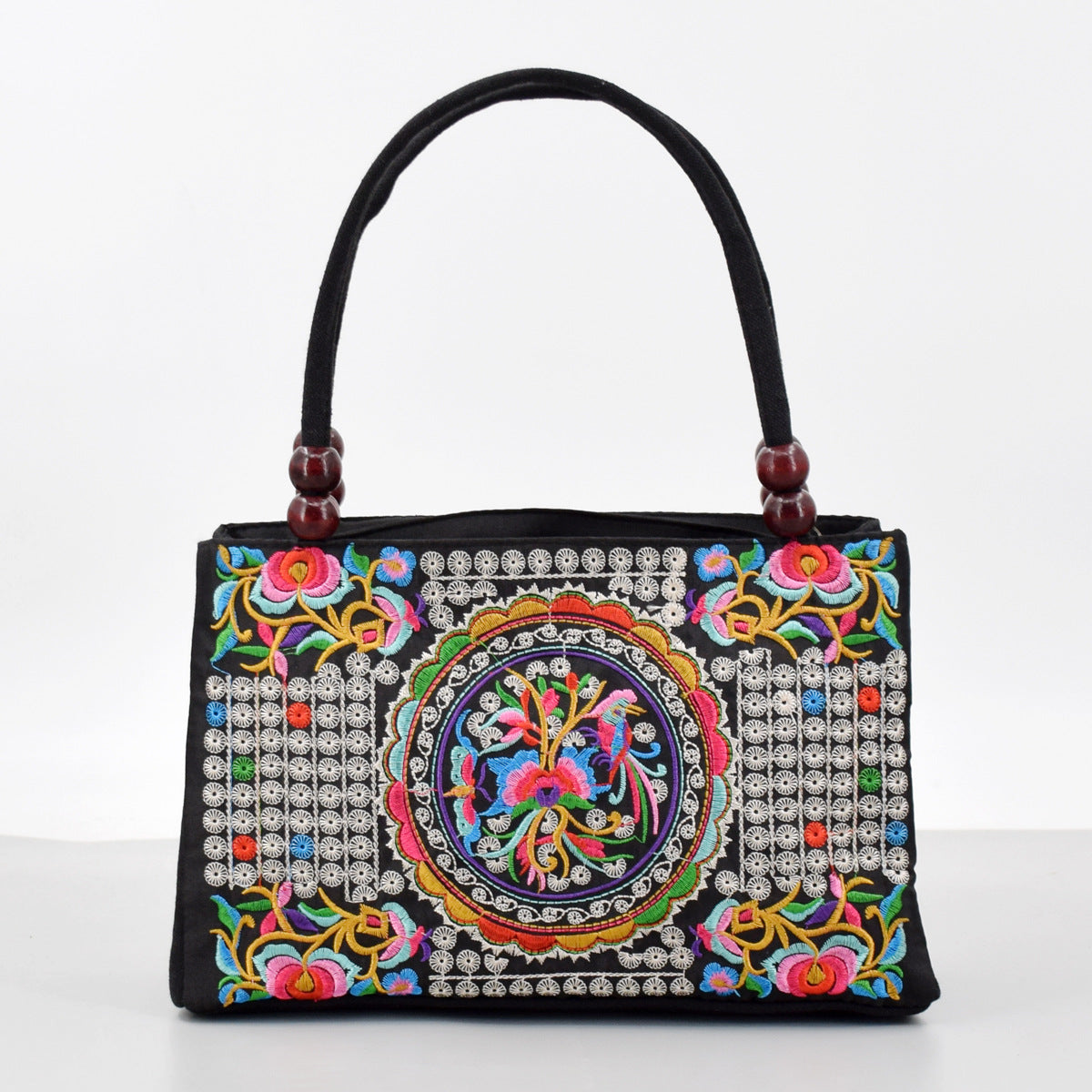 Women's Ethnic Style Double Sided Embroidery Handbag