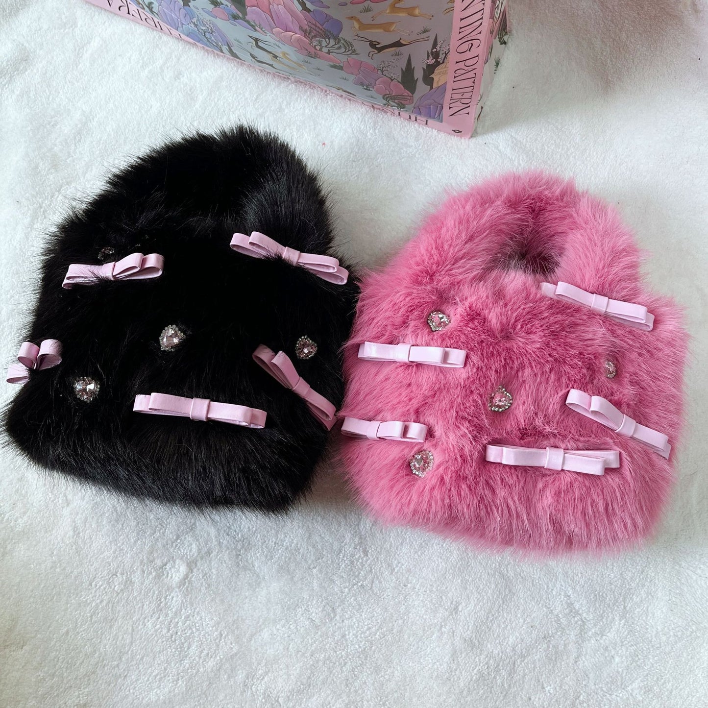 Bow Sweet Plush Hand-carrying Bag
