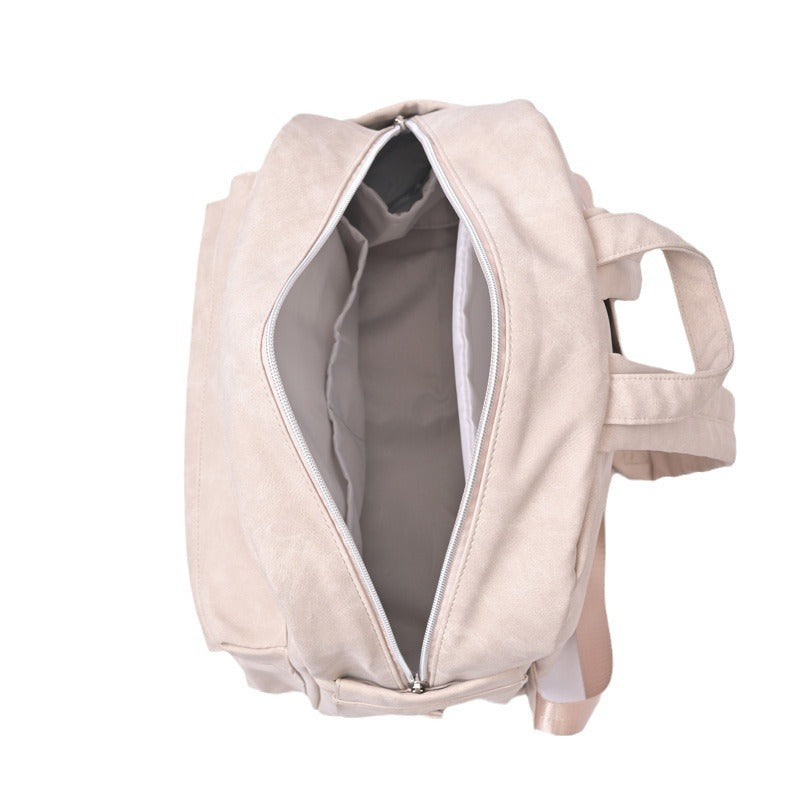 Sac à dos multifonctionnel pour maman, grande capacité en cuir PU, séparation sèche et humide, sac de voyage pour bébé