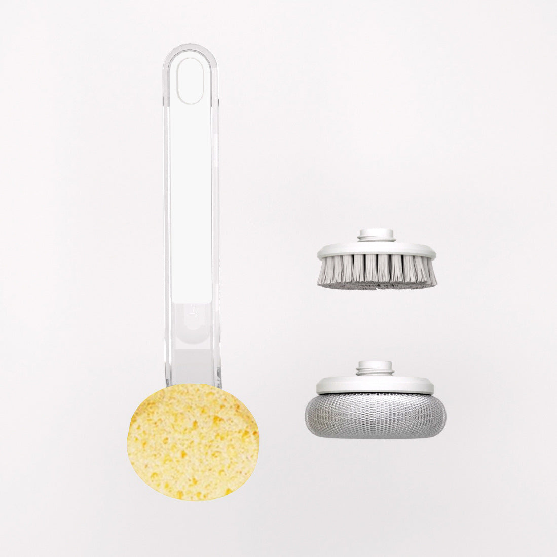 Utensilios de cocina de limpieza con cepillo para freír, multifuncional, mango largo