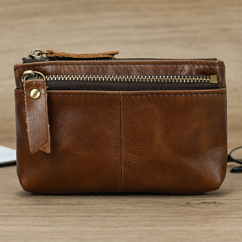 Porte-Monnaie en Cuir Crazy Horse Homme