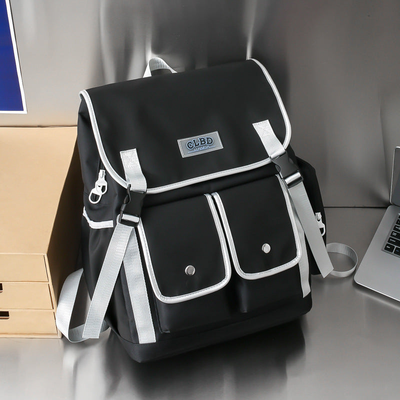 Cartable d'étudiant aux couleurs assorties, Style coréen, polyvalent, grande capacité